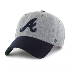 Atlanta Braves '47 Golden Age Wool Clean Up Adjustable Hat - Gray Hats