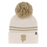 San Francisco Giants '47 Women's Latte Cuffed Knit Hat with Pom - Natural Hats