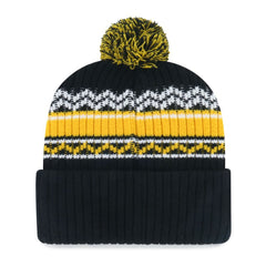 Pittsburgh Pirates '47 Youth Polar Vortex Cuffed Knit Hat with Pom - Black Hats