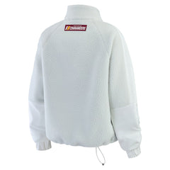 Washington Commanders WEAR by Erin Andrews Women's Polar Fleece Half-Zip Jacket White