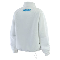 Detroit Lions WEAR by Erin Andrews Women's Polar Fleece Half-Zip Jacket White
