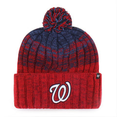 Washington Nationals '47 Cascade Cuffed Knit Hat with Pom - Red Hats