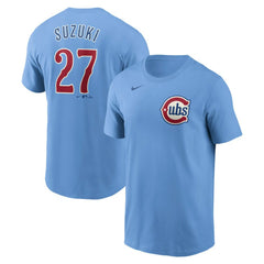 Seiya Suzuki Chicago Cubs Nike Fuse Name & Number T-Shirt - Baby Blue T-shirts