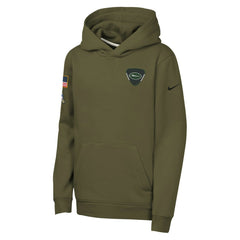 New York Jets Youth 2025 Salute to Service Club Fleece Hoodie Olive