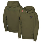Arizona Cardinals Youth 2025 Salute to Service Club Fleece Hoodie Olive