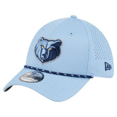 Memphis Grizzlies Featherweight Poly Rope Flex 39Thirty Hat Light Blue