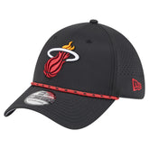 Miami Heat Featherweight Poly Rope Flex 39Thirty Hat Black