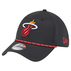 Miami Heat Featherweight Poly Rope Flex 39Thirty Hat Black