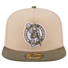 Boston Celtics Color Pack Two-Tone 59FIFTY A-Frame Fitted Hat Tan