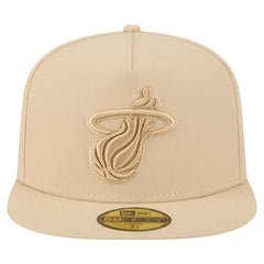 Miami Heat Color Pack A-Frame 59FIFTY Fitted Hat Khaki
