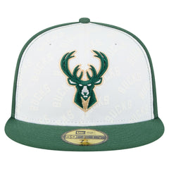 Milwaukee Bucks Repeat 59Fifty Fitted Hat White/Hunter Green