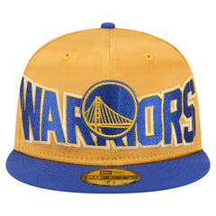 Golden State Warriors Satin Two-Tone 59FIFTY Fitted Hat Gold/Royal