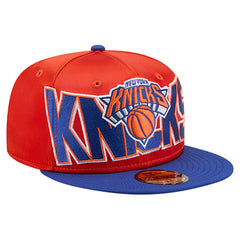New York Knicks Satin Two-Tone 59FIFTY Fitted Hat Orange/Blue