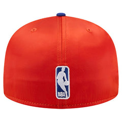 New York Knicks Satin Two-Tone 59FIFTY Fitted Hat Orange/Blue