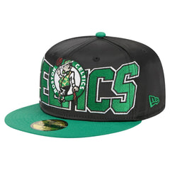 Boston Celtics Satin Two-Tone 59FIFTY Fitted Hat Black/Kelly Green
