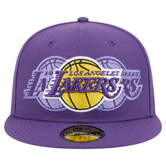 Los Angeles Lakers Tri-Hit 59Fifty Fitted Hat Purple