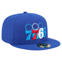 Philadelphia 76ers Tri-Hit 59Fifty Fitted Hat Royal