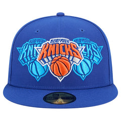 New York Knicks Tri-Hit 59Fifty Fitted Hat Blue