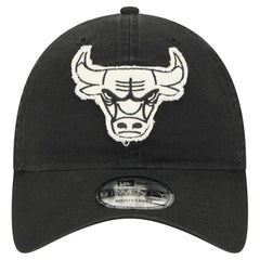Chicago Bulls Stamp Fabric Applique 9TWENTY Adjustable Hat Black