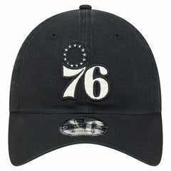 Philadelphia 76ers Stamp Fabric Applique 9TWENTY Adjustable Hat Black