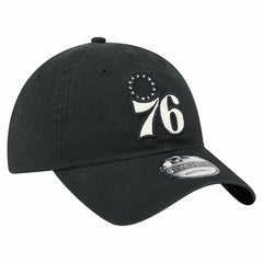 Philadelphia 76ers Stamp Fabric Applique 9TWENTY Adjustable Hat Black