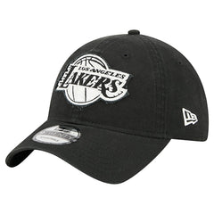 Los Angeles Lakers Stamp Fabric Applique 9TWENTY Adjustable Hat Black