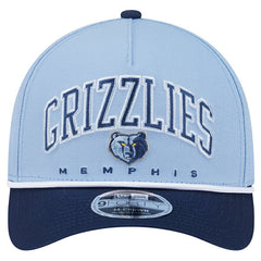 Memphis Grizzlies Bold Arch COOLERA 9FORTY A-Frame M-Crown Adjustable Hat Light Blue