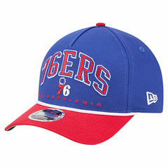 Philadelphia 76ers Bold Arch COOLERA 9FORTY A-Frame M-Crown Adjustable Hat Royal