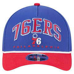 Philadelphia 76ers Bold Arch COOLERA 9FORTY A-Frame M-Crown Adjustable Hat Royal