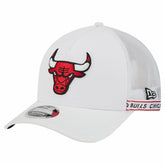 Chicago Bulls Featherweight Team Tape 9FORTY M-Crown A-Frame Adjustable Hat White