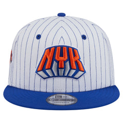 New York Knicks Deceptor Pinstripe 9FIFTY Snapback Hat White