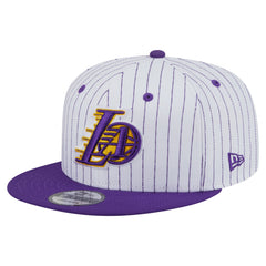Los Angeles Lakers Deceptor Pinstripe 9FIFTY Snapback Hat White
