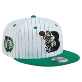 Boston Celtics Deceptor Pinstripe 9FIFTY Snapback Hat White