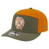 Boston Celtics Two-Tone Color Pack Split Panel 9FIFTY Adjustable Hat Olive/Burnt Orange
