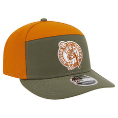 Boston Celtics Two-Tone Color Pack Split Panel 9FIFTY Adjustable Hat Olive/Burnt Orange