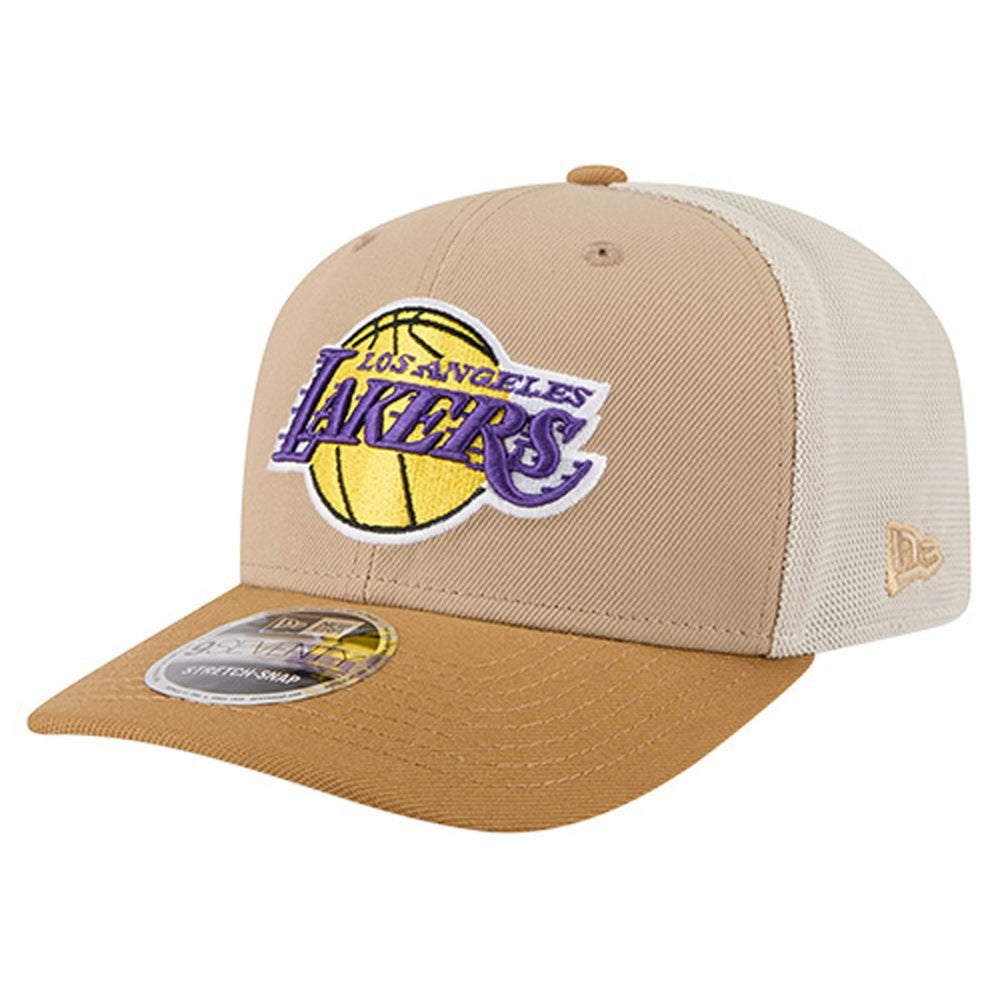 Los Angeles Lakers Two-Tone 9SEVENTY Adjustable Trucker Hat Tan/Light Brown