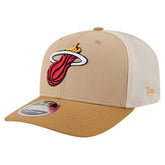 Miami Heat Two-Tone 9SEVENTY Adjustable Trucker Hat Tan/Light Brown
