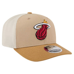 Miami Heat Two-Tone 9SEVENTY Adjustable Trucker Hat Tan/Light Brown
