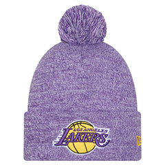 Los Angeles Lakers Marled Cuffed Knit Hat with Pom Purple