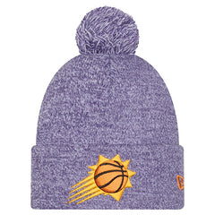Phoenix Suns Marled Cuffed Knit Hat with Pom Purple