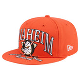 NHL Anaheim Ducks New Era Oversized Vintage Arch 59Fifty Fitted Hat - Orange