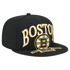 NHL Boston Bruins New Era Oversized Vintage Arch 59Fifty Fitted Hat - Black