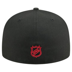 NHL Chicago Blackhawks New Era Oversized Vintage Arch 59Fifty Fitted Hat - Black