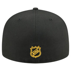 NHL Pittsburgh Penguins New Era Oversized Vintage Arch 59Fifty Fitted Hat - Black