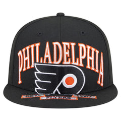 NHL Philadelphia Flyers New Era Oversized Vintage Arch 59Fifty Fitted Hat - Black