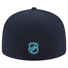 NHL Seattle Kraken New Era Oversized Vintage Arch 59Fifty Fitted Hat - Deep Sea Blue