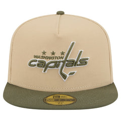 NHL Washington Capitals New Era Color Pack Two-Tone 59FIFTY A-Frame Fitted Hat - Tan/Olive