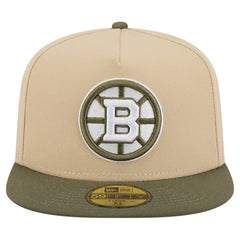 NHL Boston Bruins New Era Color Pack Two-Tone 59FIFTY A-Frame Fitted Hat - Tan/Olive