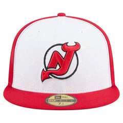 NHL New Jersey Devils New Era Repeat Two-Tone 59FIFTY Fitted Hat - White/Red