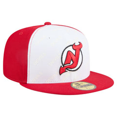 NHL New Jersey Devils New Era Repeat Two-Tone 59FIFTY Fitted Hat - White/Red